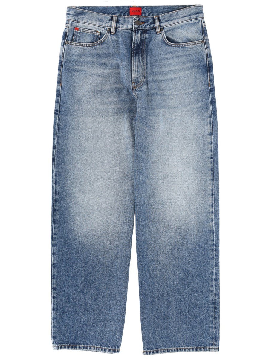 Junya Watanabe Cotton Denim Jeans With Logo Patch Junya Watanabe Cotton Denim Jeans With Logo Patch