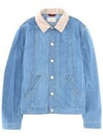 Junya Watanabe Denim Jacket With Leather Collar