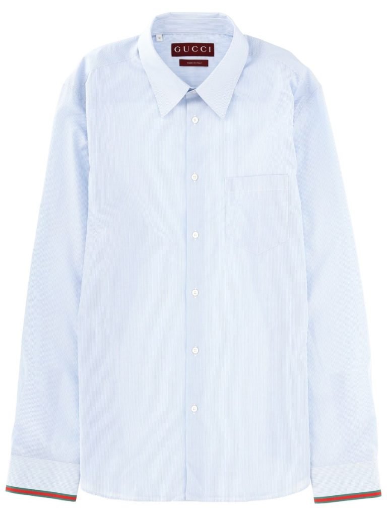 JUNYA WATANABE GUCCI STRIPED COTTON SHIRT AZURE