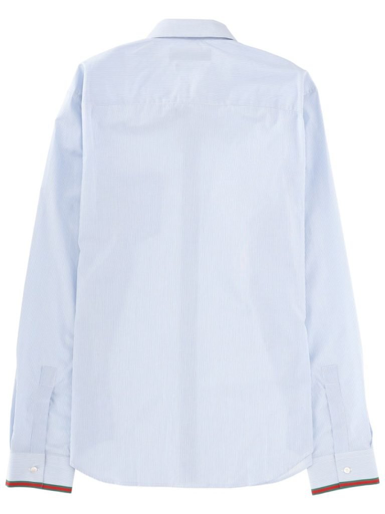 JUNYA WATANABE GUCCI STRIPED COTTON SHIRT AZURE