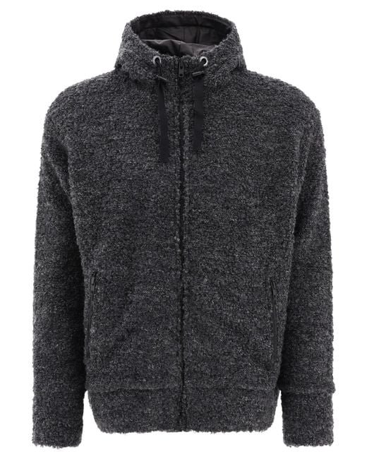 Junya Watanabe Men’s Black Textured Drawstring Zipped Hoodie