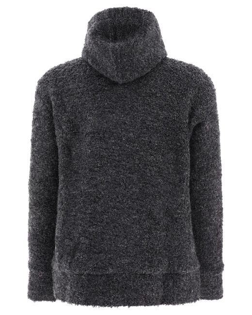 Junya Watanabe Men’s Black Textured Drawstring Zipped Hoodie