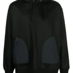 Junya Watanabe Men’s Black Striped Knitted Hoodie