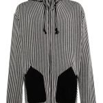 Junya Watanabe Men’s Black Striped Knitted Hoodie