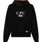 Junya Watanabe Men’s Black X c.p. Company Logo-Print Hoodie