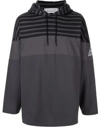 Junya Watanabe Men’s Black Striped Knitted Hoodie