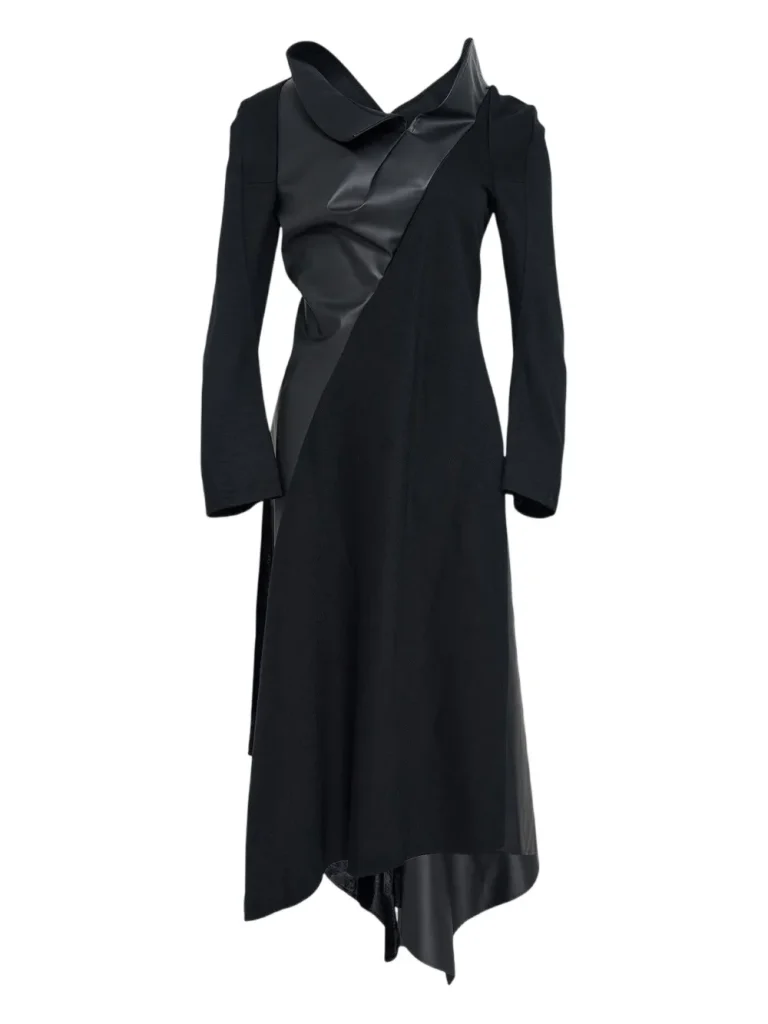 Junya Watanabe Ruff-Collar Midi Dress