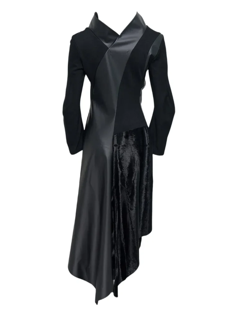 Junya Watanabe Ruff-Collar Midi Dress
