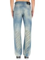 Junya Watanabe “Diag Raw Patch” Cotton Denim Jeans