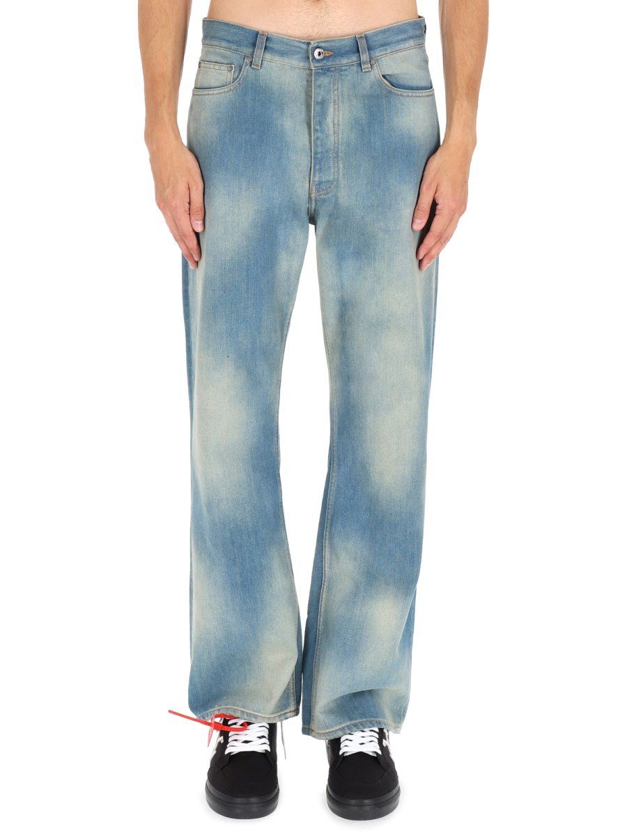 Junya Watanabe “Diag Raw Patch” Cotton Denim Jeans Junya Watanabe “Diag Raw Patch” Cotton Denim Jeans