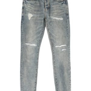 Junya Watanabe Cotton Denim Pants With Worn Details