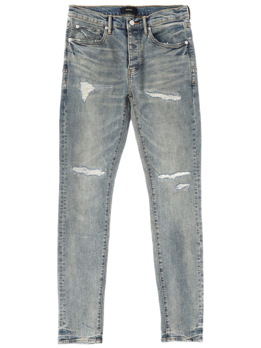 Junya Watanabe Cotton Denim Pants With Worn Details Junya Watanabe Cotton Denim Pants With Worn Details