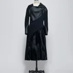 Junya Watanabe Womens Mixed Fabric Paneled Dress