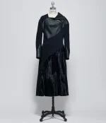 Junya Watanabe Womens Mixed Fabric Paneled Dress