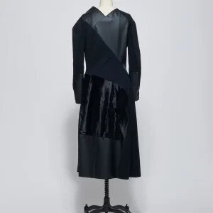 Junya Watanabe Womens Mixed Fabric Paneled Dress