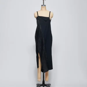Junya Watanabe Womens Faux Croc Paneled Jumpsuit