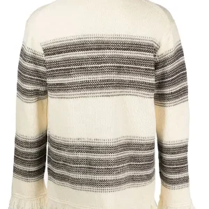 Junya Watanabe Stripe-Pattern Zip-up Cardigan