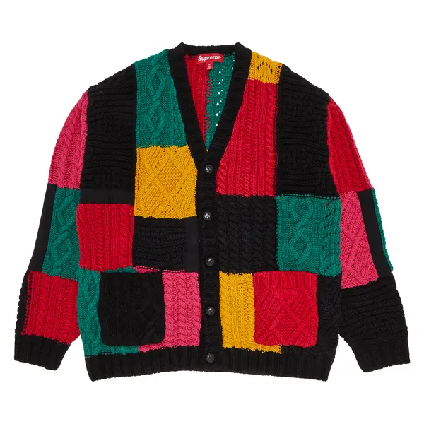 Junya Watanabe Patchwork Cable Knit Cardigan