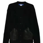 Junya Watanabe Ribbed-Knit Cardigan - black