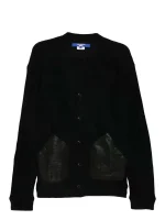 Junya Watanabe Ribbed-Knit Cardigan - black