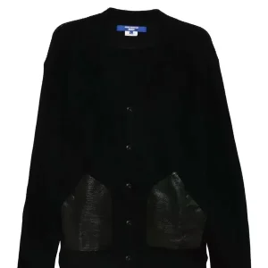 Junya Watanabe Ribbed-Knit Cardigan - black