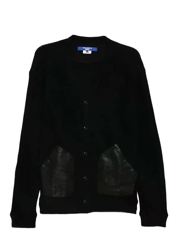 Junya Watanabe Ribbed-Knit Cardigan - black Junya Watanabe Ribbed-Knit Cardigan - black