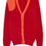 Junya Watanabe 2009 Colourblock Panelled Cardigan - red