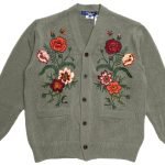 Junya Watanabe Man Cotton Flower Embroidered Cardigan