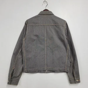 Comme Des Garcons Homme Stripe Denim Jacket Men’s Striped Denim Outerwear Used