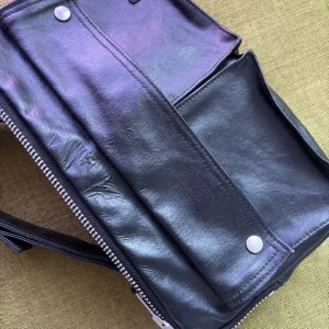 Porter Yoshida Leather Shoulder waist Pouch Body Bag Black