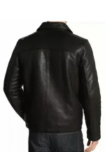 Cafe Racer Biker Leather Jacket Black & Brown Soft Sheep Skin Leather