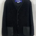 Junya Watanabe Cdg Man Black Boucle Wool Alpaca Cardigan Jacket