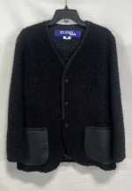 Junya Watanabe Cdg Man Black Boucle Wool Alpaca Cardigan Jacket