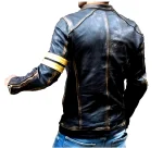 Men's Motorcycle Biker Leather Jacket Distressed Café Racer Genuine Lambskin