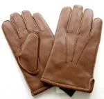 Brooks Brothers Men’s Genuine Leather Thinsulate Lined Gloves Dark/Brown Tan New