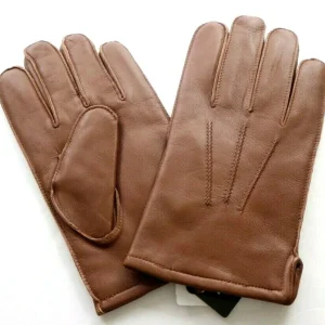 Brooks Brothers Men’s Genuine Leather Thinsulate Lined Gloves Dark/Brown Tan New