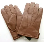 Brooks Brothers Men’s Genuine Leather Thinsulate Lined Gloves Dark/Brown Tan New