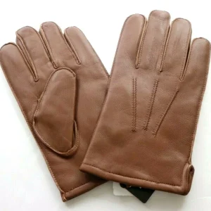 Brooks Brothers Men’s Genuine Leather Thinsulate Lined Gloves Dark/Brown Tan New