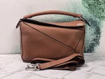 Loewe Puzzle Medium Tan Leather Shoulder Shoulder Bag
