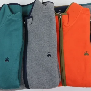 Brooks Brothers Contrast Polar Fleece Polyester Full Zip Jacket
