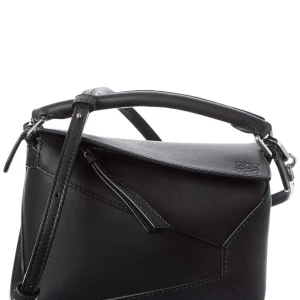 Loewe Puzzle Edge Mini Leather Shoulder Bag Women's Black