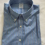 Brooks Brothers Men’s Shirt New Size 16.5/36 White Blue Stripe