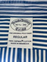 Brooks Brothers Men’s Shirt New Size 16.5/36 White Blue Stripe