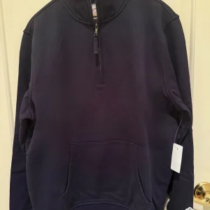 Nwt Men’s Large Brooks Brothers Navy French Terry Half-Zip Sweatshirt