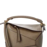 Loewe Puzzle Edge Mini Leather Shoulder Bag Women's Beige