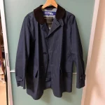 Junya Watanabe Comme Des Garcons Rubberized Coat M Navy We-C401