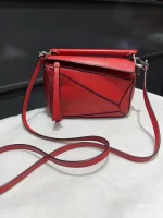 Authentic Loewe Puzzle Red Shoulder Bag