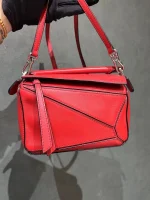 Authentic Loewe Puzzle Red Shoulder Bag