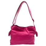 Loewe Flamenco Clutch Shoulder Bag Calfskin Pink