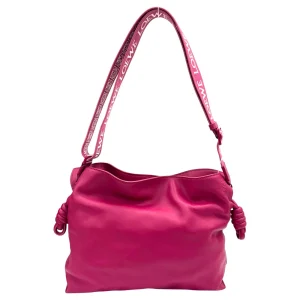 Loewe Flamenco Clutch Shoulder Bag Calfskin Pink